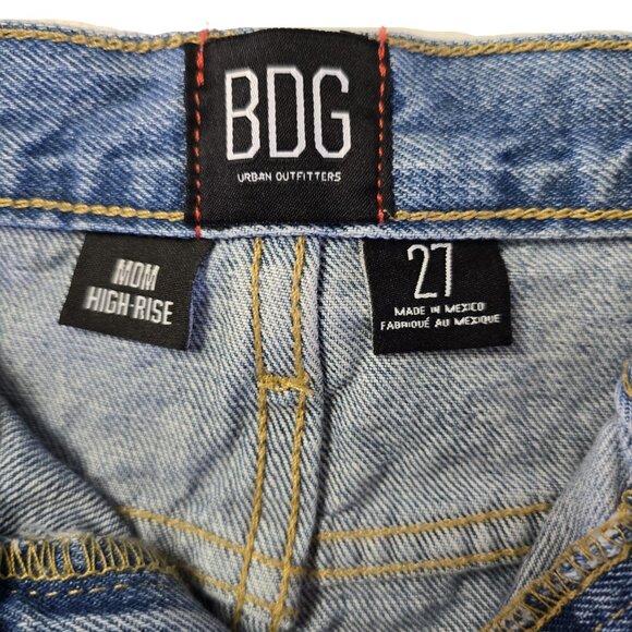 BDG Urban Outfitters Mom High Rise Denim Jean Shorts Size 27 Blue Womens - Picture 2 of 5